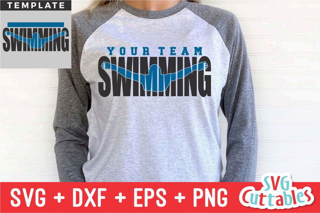 Swimming svg - Swim Cut File - Swim Template 004 - svg - eps - dxf - png - Silhouette - Cricut Cut File - Digital Download SVG Svg Cuttables 