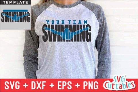 Swimming svg - Swim Cut File - Swim Template 004 - svg - eps - dxf - png - Silhouette - Cricut Cut File - Digital Download SVG Svg Cuttables 