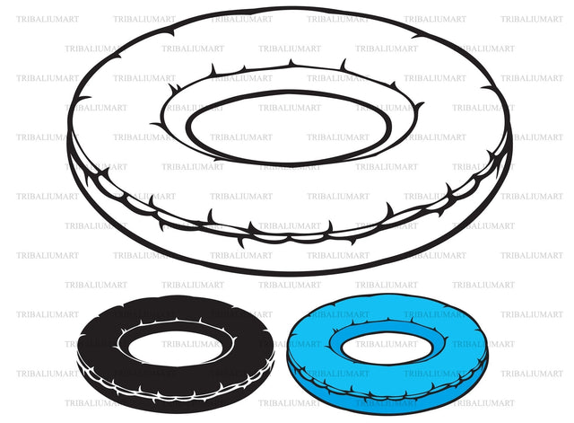 Swimming tire SVG TribaliumArtSF 