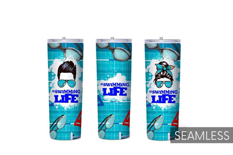 Swimming Tumbler Sublimation Bundle Sublimation SvgOcean 