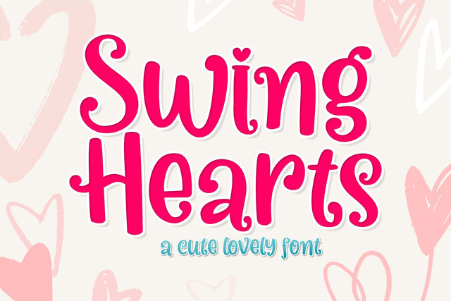 Swing Hearts Font Holydie Studio 