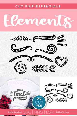 Swirl and Swoosh Tribal Bundle SVG SVG Cut File 