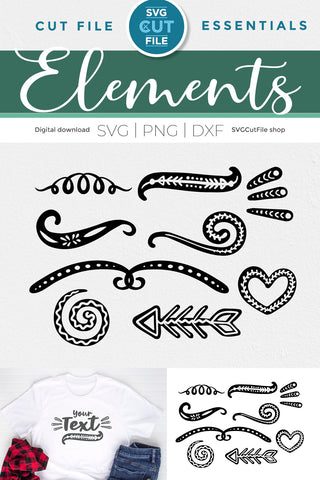 Swirl and Swoosh Tribal Bundle SVG SVG Cut File 