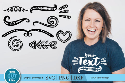 Swirl and Swoosh Tribal Bundle SVG SVG Cut File 