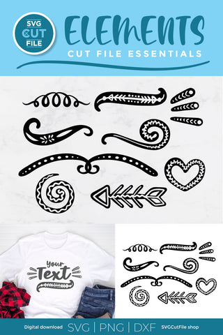 Swirl and Swoosh Tribal Bundle SVG SVG Cut File 
