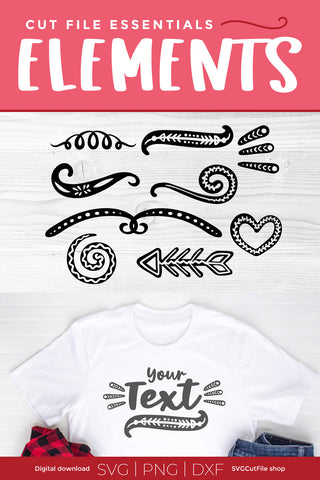 Swirl and Swoosh Tribal Bundle SVG SVG Cut File 