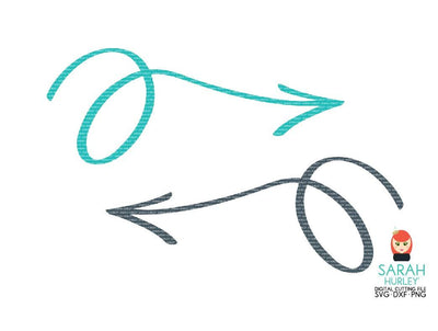 Swirl Arrows SVG Sarah Hurley 