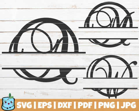 Swirl Circle Monogram Alphabet SVG MintyMarshmallows 