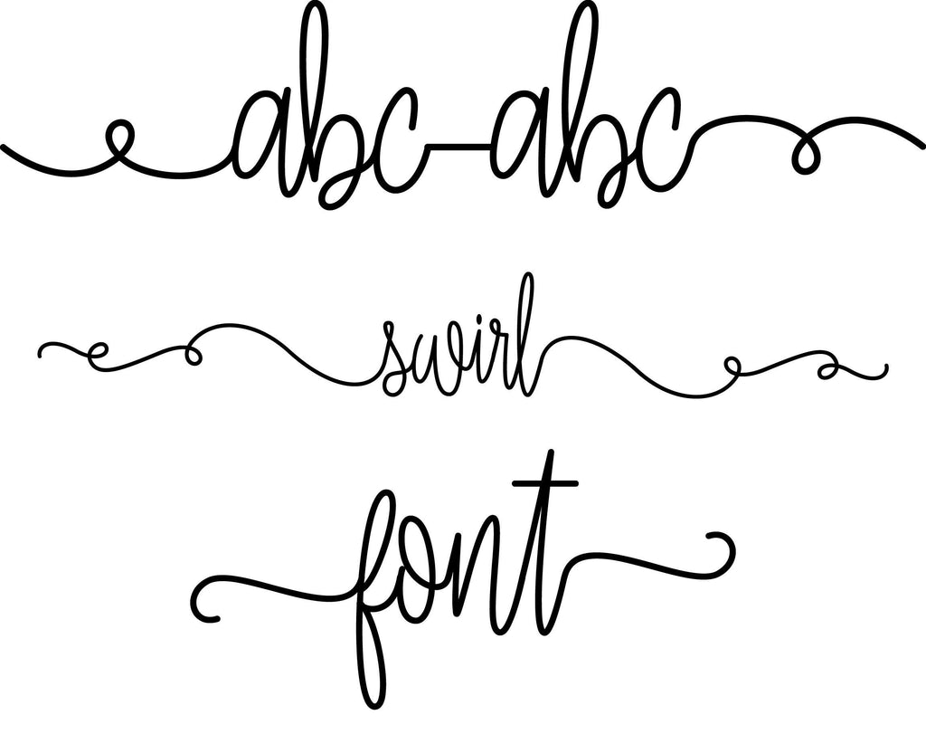 Script Swirl Swirl Font - So Fontsy