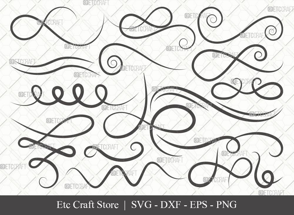 Flourish Svg Clip Art Digital Cut Files, Swoosh SVG, Swish C - Inspire  Uplift