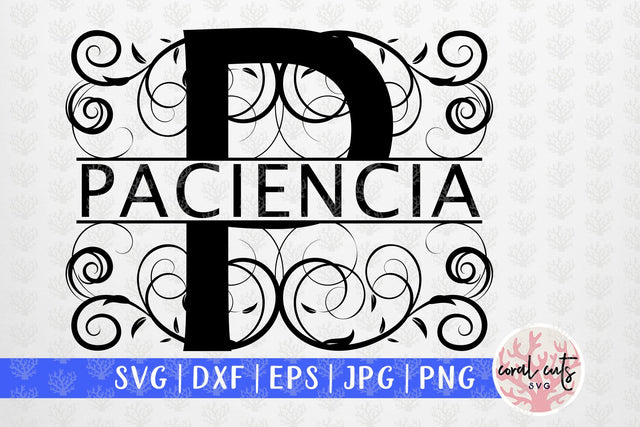 Swirls Split Alphabet Monogram A to Z - Svg EPS DXF PNG File SVG CoralCutsSVG 