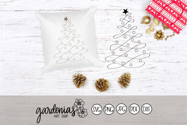 Swirly Christmas Tree SVG Gardenias Art Shop 