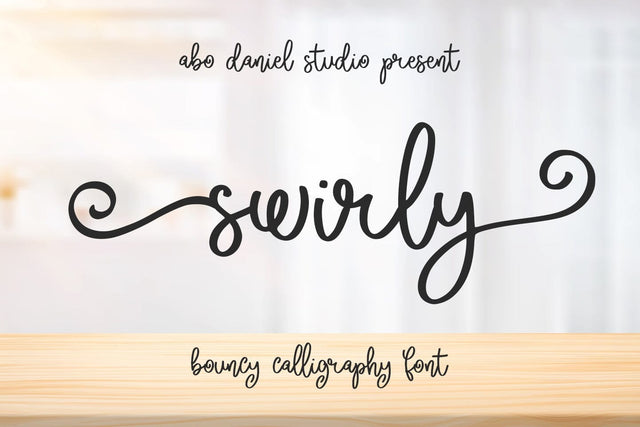 Swirly Font Abo Daniel Studio 