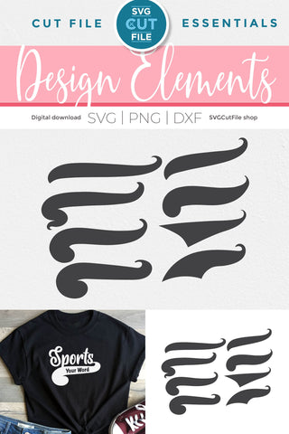 Swoosh SVG Text Tail Word Endings and Underline Designs - So Fontsy