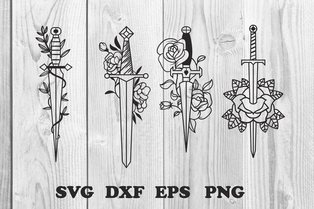 sword flowers, cut file flowers sublimation SVG dadan_pm 