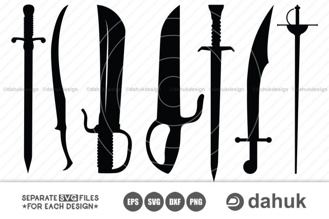 Sword svg,Sword cut file,Sword clipart,sword svg,dagger silhouette,sword cricut cut files,Sword,svg,eps,dxf,png,printable vector files SVG dahukdesign 
