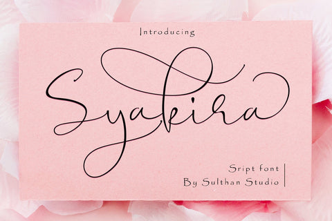 Syakira Script Font Sulthan studio 