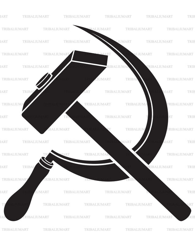 Symbol of USSR - hammer and sickle SVG TribaliumArtSF 