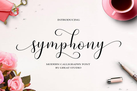 Symphony Script Font Great Studio 