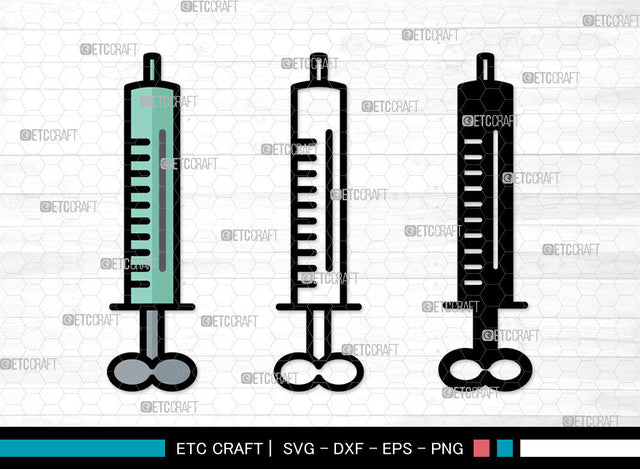 Syringe Icons Color, Syringe Svg, Vaccination Svg, Syringes, Hypodermic Syringe, Syringe Bundle, Icon Bundle, Svg Cut File, Dxf, Eps, Png, SVG ETC Craft 