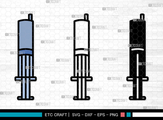 Syringe Icons Color, Syringe Svg, Vaccination Svg, Syringes, Hypodermic Syringe, Syringe Bundle, Icon Bundle, Svg Cut File, Dxf, Eps, Png, SVG ETC Craft 
