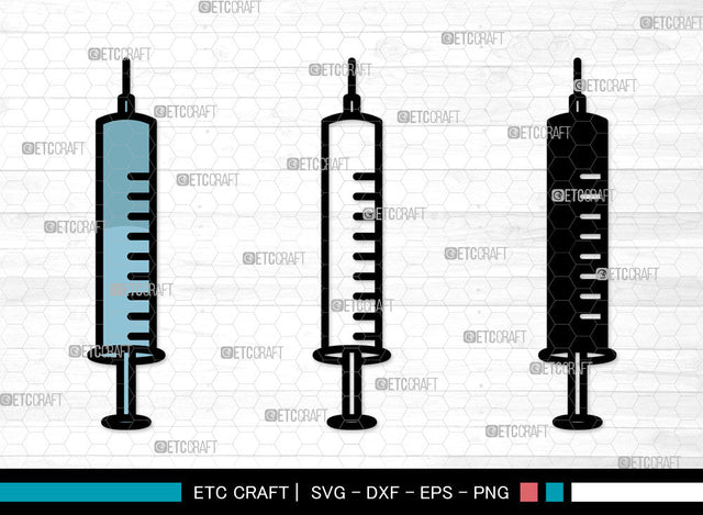 Syringe Icons Color, Syringe Svg, Vaccination Svg, Syringes, Hypodermic Syringe, Syringe Bundle, Icon Bundle, Svg Cut File, Dxf, Eps, Png, SVG ETC Craft 