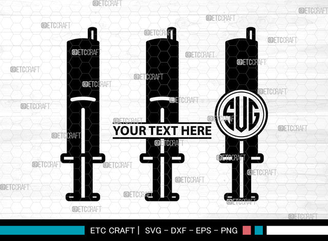 Syringe Icons Monogram, Syringe Svg, Vaccination Svg, Syringes, Hypodermic Syringe, Syringe Monogram, Icon Monogram, Svg Cut File, Dxf, Eps, Png, SVG ETC Craft 