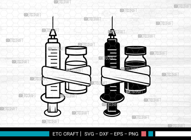 Syringe SVG, Vaccination Syringe Svg, Covid Vaccine Svg, Injection Svg, Medical Svg, Syringe Svg SVG ETC Craft 