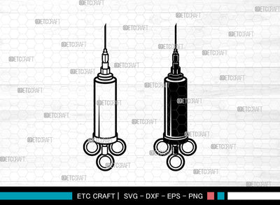 Syringe SVG, Vaccination Syringe Svg, Covid Vaccine Svg, Injection Svg, Medical Svg, Syringe Svg SVG ETC Craft 
