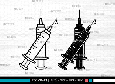 Syringe SVG, Vaccination Syringe Svg, Covid Vaccine Svg, Injection Svg, Medical Svg, Syringe Svg SVG ETC Craft 