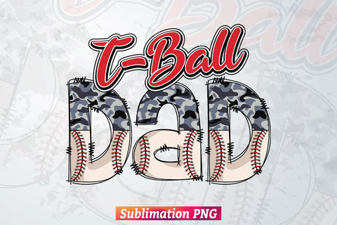T-Ball Dad Camo Leopard Cowhide Baseball Western Fathers Day T shirt Tumbler Design Png Sublimation Files Sublimation DesignDestine 