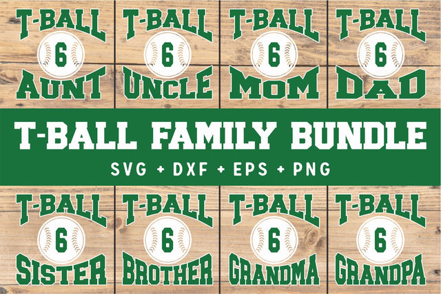 T-Ball Family svg Bundle, Tball svg, T-ball Team, svg, eps, dxf, svg Shirt Bundle, Silhouette, Cricut Cut File, Digital Download SVG Svg Cuttables 