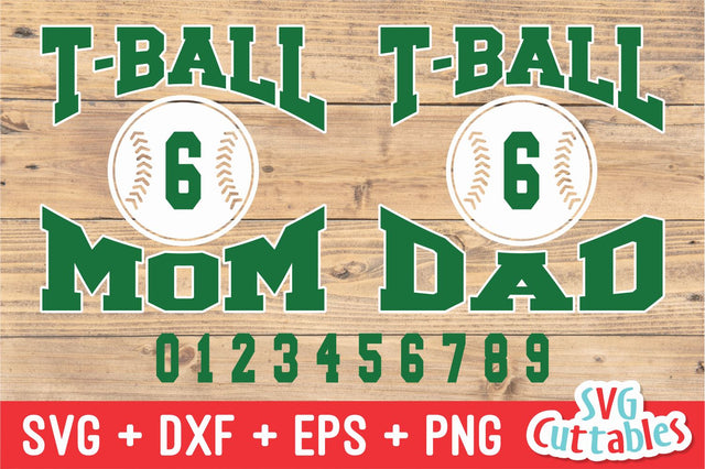 T-Ball Mom Dad SVG Svg Cuttables 
