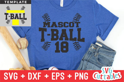 T-Ball svg - T-Ball Mom Template 003 - svg - dxf - eps - png - Cut File - Silhouette - Cricut - Digital Download SVG Svg Cuttables 