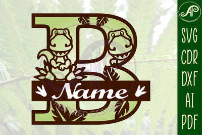 T Rex Capital Letter B SVG Cut File SVG APInspireddesigns 