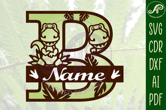 T Rex Capital Letter B SVG Cut File SVG APInspireddesigns 