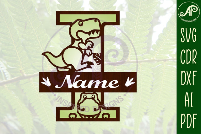 T Rex Capital Letter I SVG Cut File SVG APInspireddesigns 