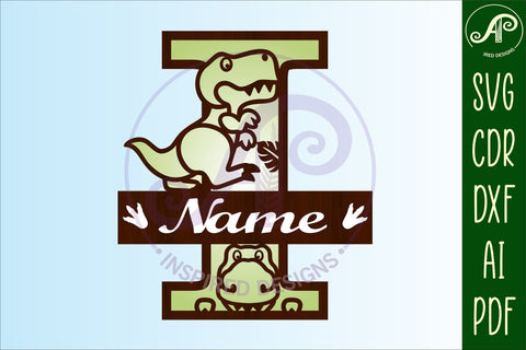 T Rex Capital Letter I SVG Cut File SVG APInspireddesigns 