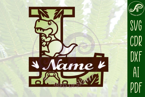 T Rex Capital Letter L SVG Cut File SVG APInspireddesigns 