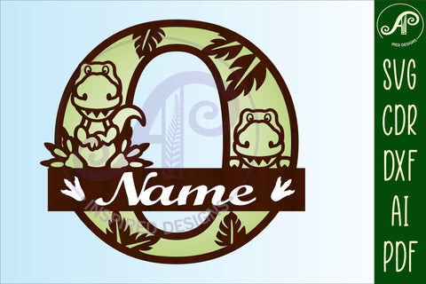 T Rex Capital Letter O SVG Cut File SVG APInspireddesigns 