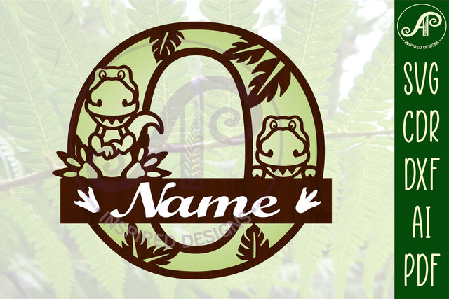 T Rex Capital Letter O SVG Cut File SVG APInspireddesigns 