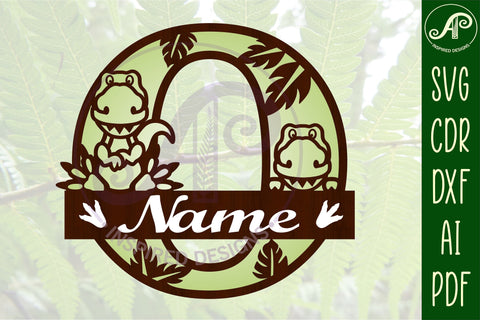 T Rex Capital Letter O SVG Cut File SVG APInspireddesigns 