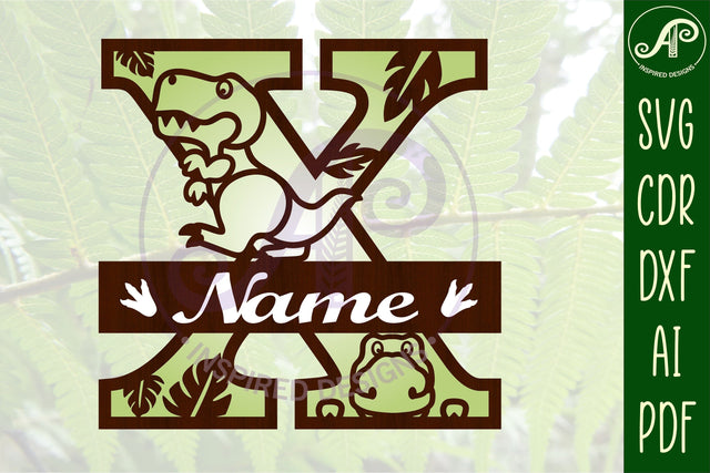 T Rex Capital Letter X SVG Cut File SVG APInspireddesigns 