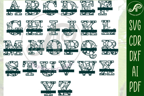 T rex dinosaur monogram letter Name signs 3 layer design SVG bundle SVG APInspireddesigns 