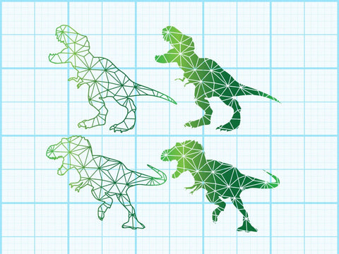 T rex Geomatical Print SVG Johan Ru designs 