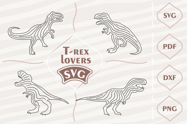 T-rex lovers SVG bundle SVG Digital Mojito 