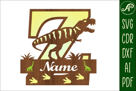 T Rex monogram capital letter Z SVG laser cut file SVG APInspireddesigns 