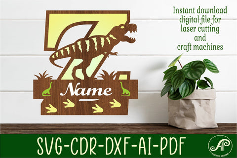T Rex monogram capital letter Z SVG laser cut file SVG APInspireddesigns 