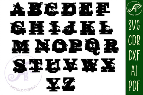 T Rex monogram letter bundle Name signs SVG 3 layer SVG APInspireddesigns 