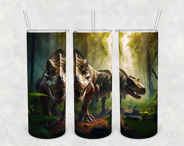 T-Rex Tumbler Wrap, 20 Oz Skinny Tumbler Tyrannosaurus Sublimation Design, Seamless Dinosaur Tumbler PNG Sublimation HappyDesignStudio 